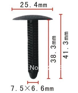 

100PCS Free Shipping Nylon Black Interior Trim Retainer For Ford 1986-On For N804349S Plastic Clips Cars Auto Plastic
