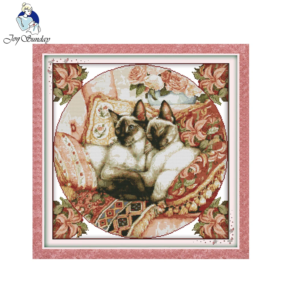 Joy Sunday узоры вышивка крестиком животных для 14ct and11ct холст с принтом|cross stitch|joy