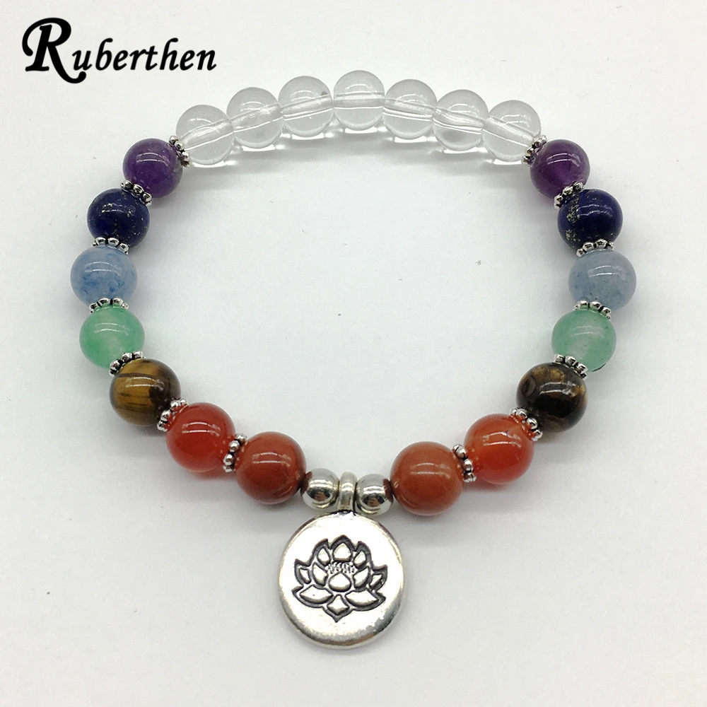 Ruberthen новый дизайн 2018 7 чакр браслет высокого качества для девушек | Украшения и
