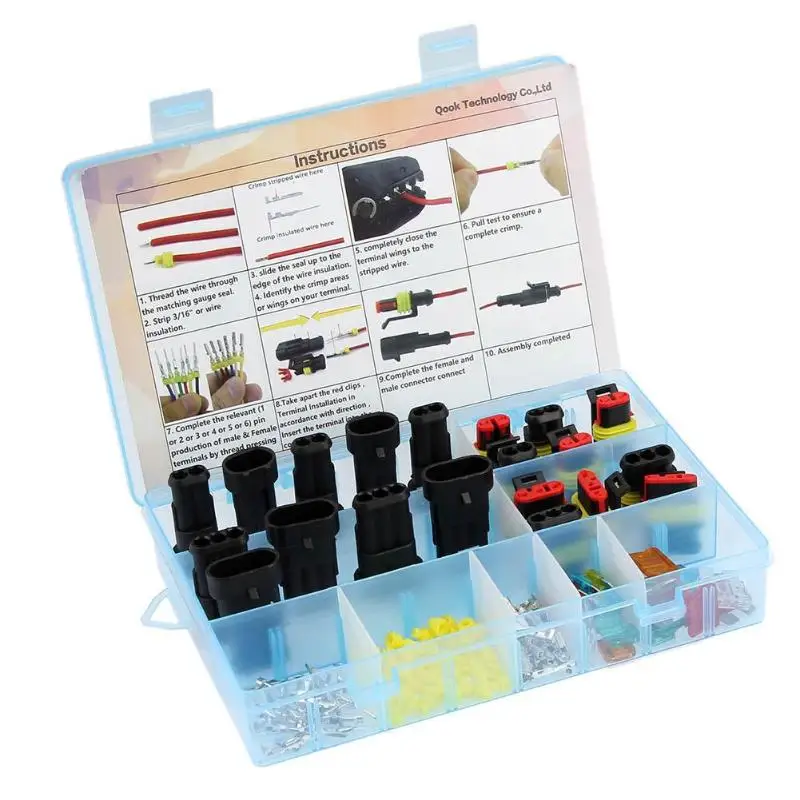 2/3Pin Standard Blade Fuse Kits Waterproof Car Electrical Wire Plug