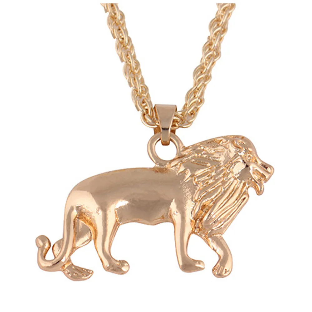 

Pendant Necklace Women Necklace Retro Choker Chain Bohemia Necklace Ladies Jewelry Gold Lion Pendant Collares De Moda 2019 L0605