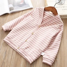 

2018 new Spring baby girls coat jacket children Autumn outerwear coat baby Cardigan coat kids girl striped jacket toddle clothes