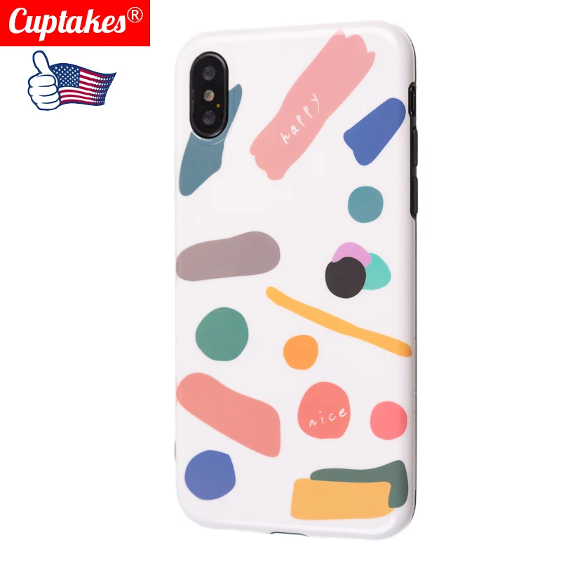 

Luxury Glossy IMD Soft Silicone Case for iPhone 6 6S 7 8 Plus XR X 10 XS Max Cover Cute Cartoon Pattern Happy Nice fine Coque