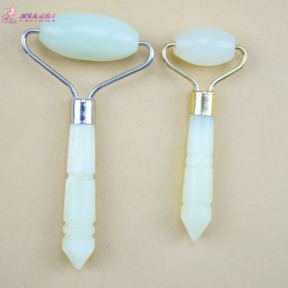 1 Pack = 2pcs Natural jade facial massage roller anti wrinkle thin face beauty bar stick face slimming wheel body massage 1 Pack = 2pcs Natural jade facial massage roller anti wrinkle thin face beauty bar stick face slimming wheel body massage