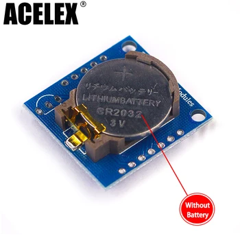 

50pcs/LOT I2C RTC DS1307 AT24C32 Real Time Clock Module For AVR ARM PIC Tiny I2C modules memory DS1307 clock(with battery)