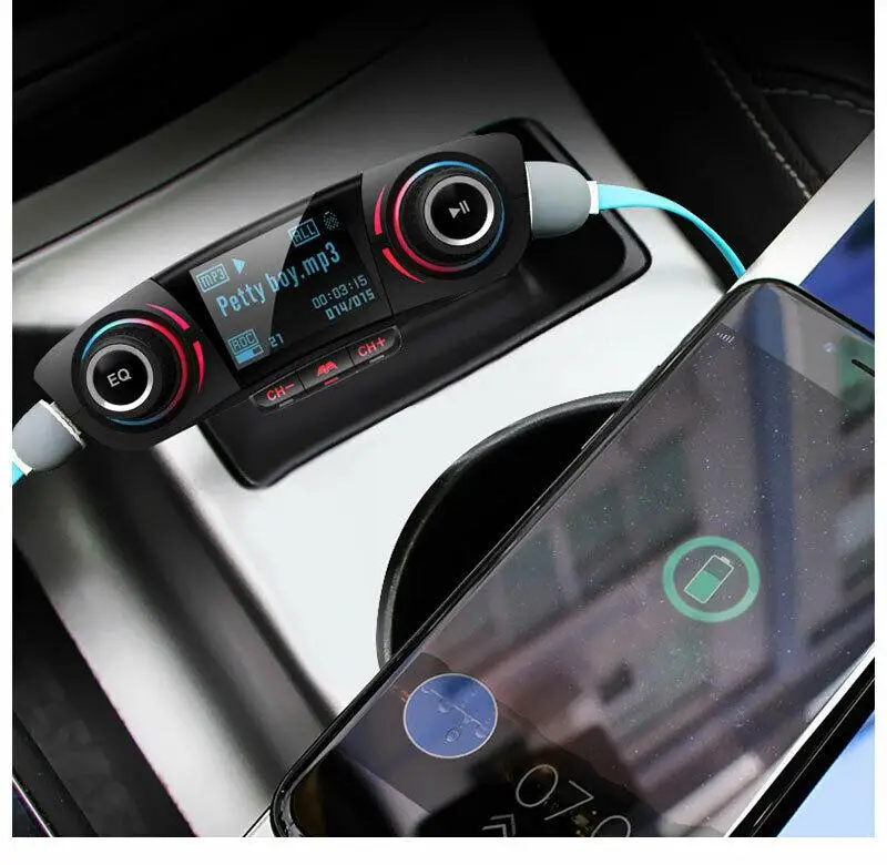 Автомобильный MP3-плеер Bluetooth беспроводной fm-передатчик громкой связи музыкальный радиоплеер USB Автомобильное зарядное устройство адаптер диск ЖК-дисплей Автомобили
