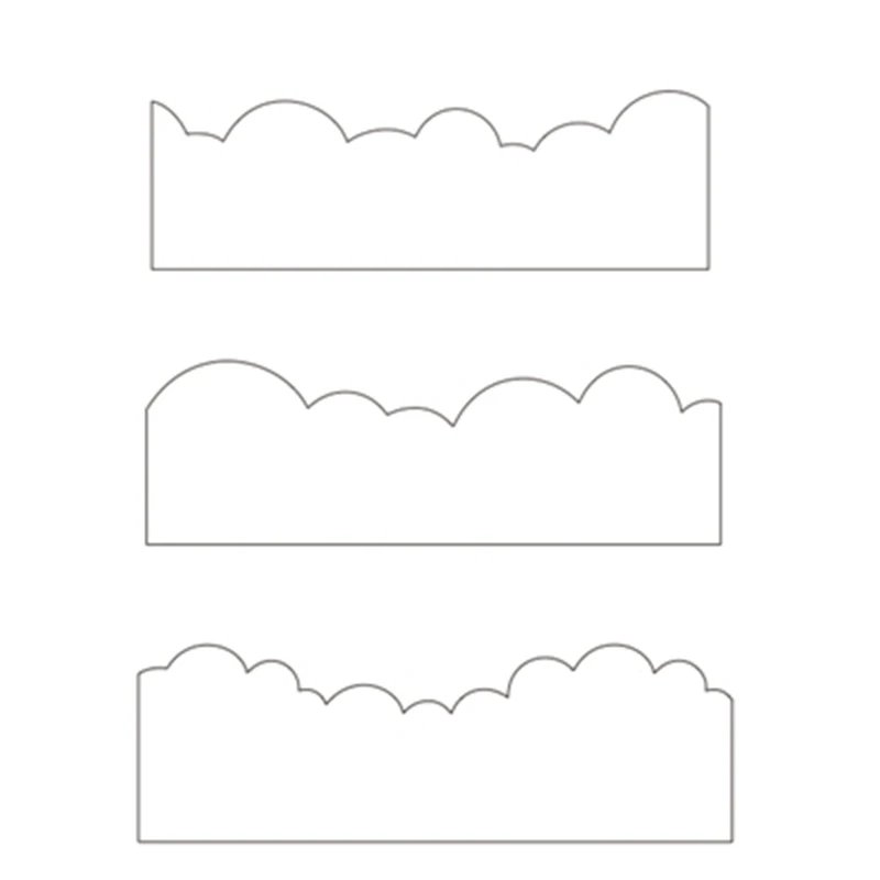 Облачная волна линия, рамка пластиковый трафарет для DIY Скрапбукинг декоративный штамп для открыток ручной работы ремесла пластиковый шаблон для рисования лист