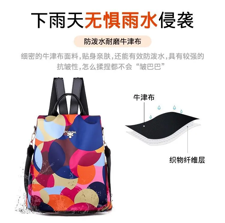 Fashion Anti-theft Women Backpacks Famous Brand Ladies Large Capacity Backpack High Quality Waterproof Oxford Women Backpacks