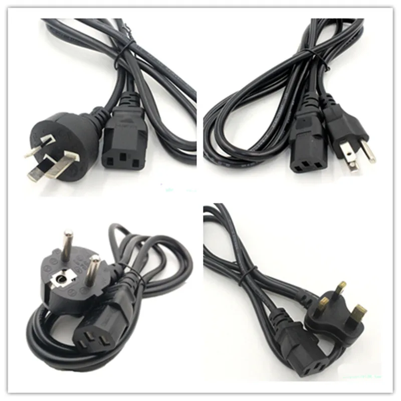 US Plug / EU Plug / UK Plug / Au Plug Universal 3 Prong Power Cord Cable for Desktop Printers US Plug / EU Plug / UK Plug / Au Plug Universal 3 Prong Power Cord Cable for Desktop Printers