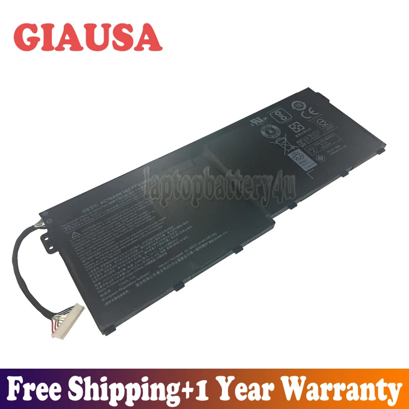 GIAUSA Новая батарея 15 2 V 69Wh 4605mAh AC16A8N для Acer Aspire V17 Nitro BE VN7-793G 4ICP7/61/80 Series | Компьютеры и