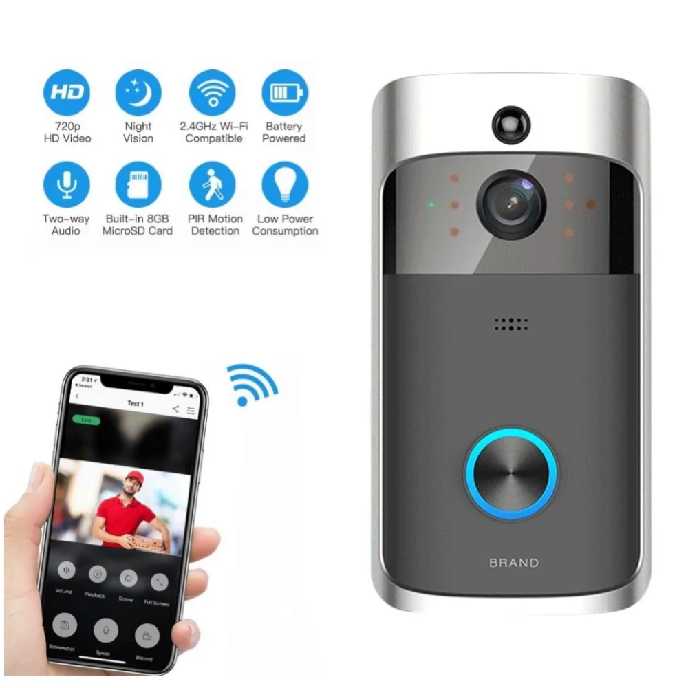 

New M3 Wireless Video Doorbell WIFI Remote Intercom Detection Electronic Home Security HD Visible Monitor Night Vision Doorphone