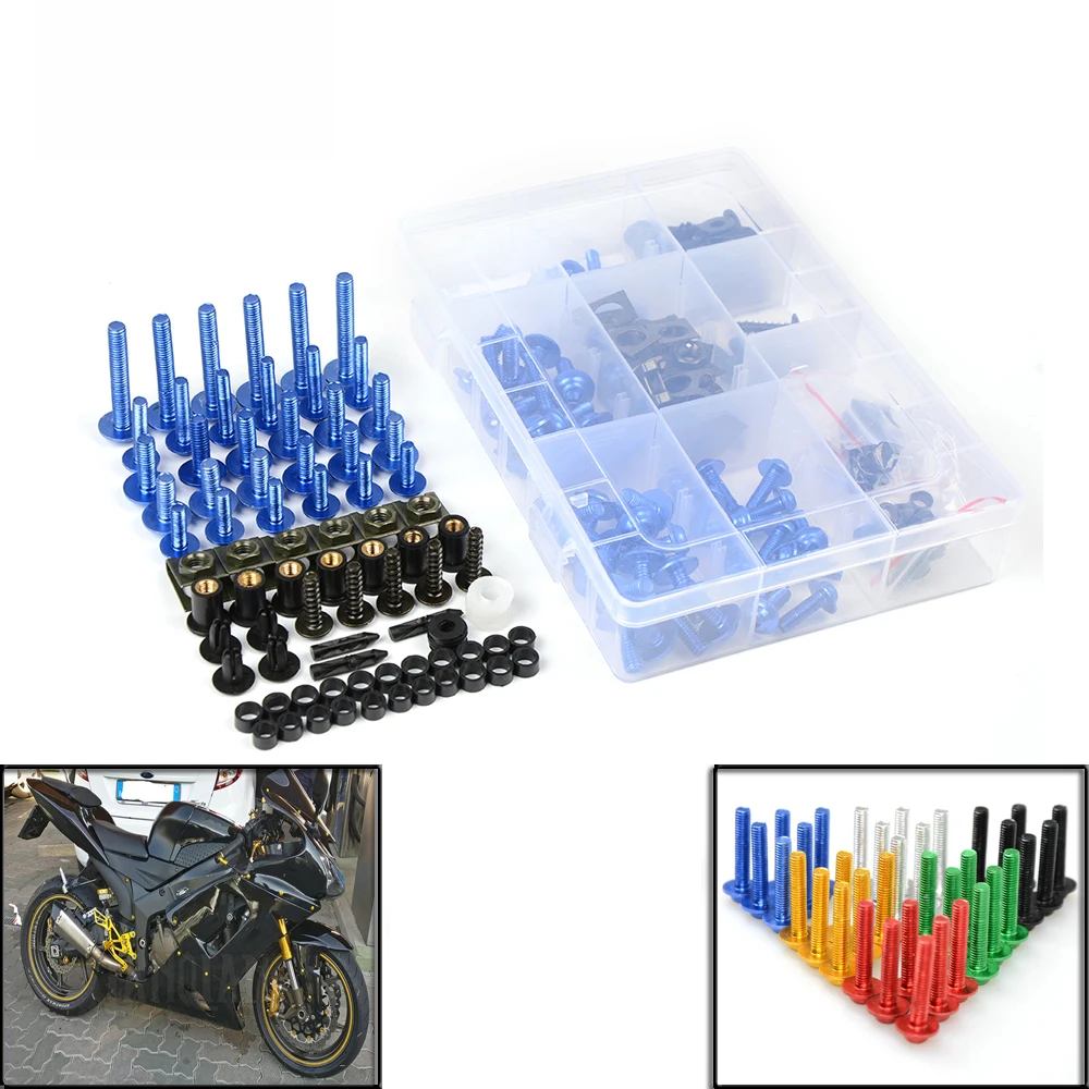 

Universal Motorcycle Fairing Body Bolts Spire Screw Nuts for Kawasaki ER6F ER6N NINJA 300 600 ZX6R 636 ABS 2005 2006 2007 - 2017