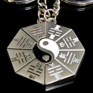 

1lot=30pair!Love Taiji nosy map alloy Couple metal Fashion creative key ring/Valentine's Day ,wedding gift/party Favors gift