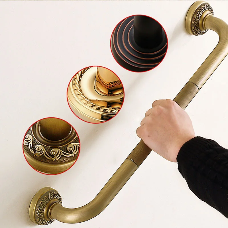 Solid Brass Grab Bar Home Use Tub Bathroom Shower Children and Senior Citizens Safety Handrail
