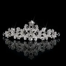 

Tiaras &Crowns Queen Bride Wedding Crystal Hair Accessory Wedding Bridal European Design Jewelry Diadem Butterfly Floral Crown