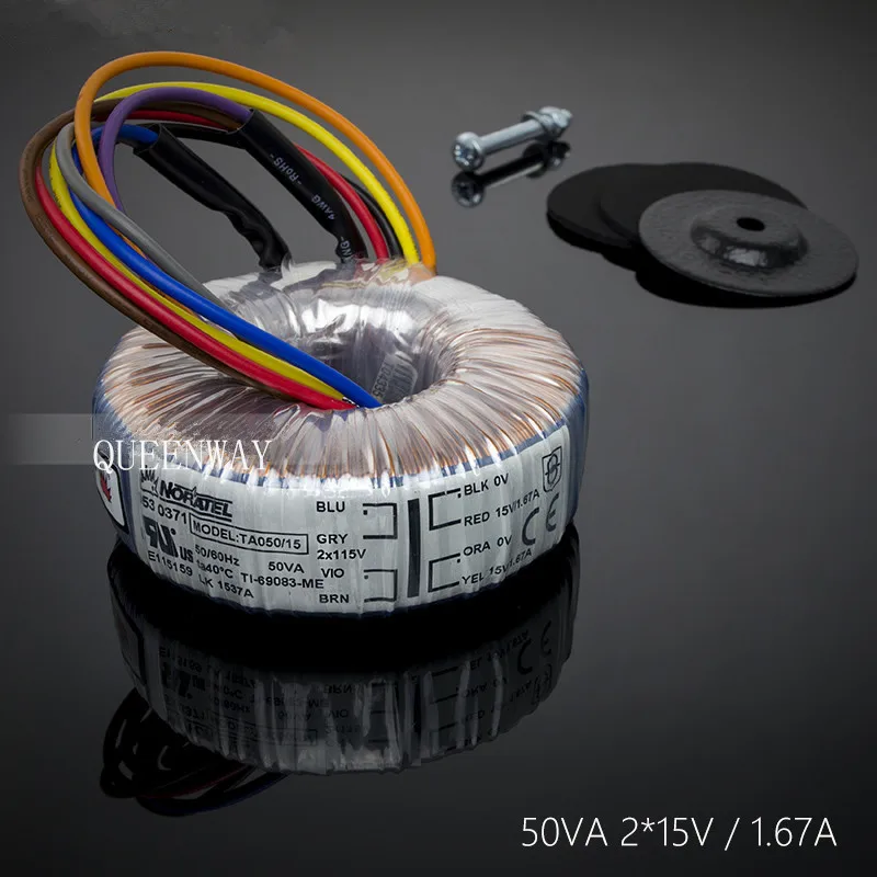T-025 50va 2*15v 1.67a 50 Вт Новый Noratel тороидальный трансформаторы основной Номинальная