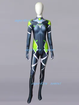 

NEW D.Va Houston Outlaws Team Superhero Costume 3D Printed Game Cosplay Zentai Bodysuit Halloween Catsuit Free Shipping