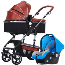 Baby Stroller 3 in 1,Baby Pushchair 3 in 1,High Landscape Fold Strollers for Children Travel,Prams for Newborns Safety seat