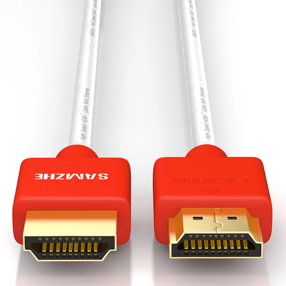 SAMZHE 1080P 2,0 тип HDMI кабель до 4K HDMI2.0 кабель 1,5 м/2 м/3 м/5 м Папа-папа 3D Поддержка дисплея для DVD tv BOX PS3/4