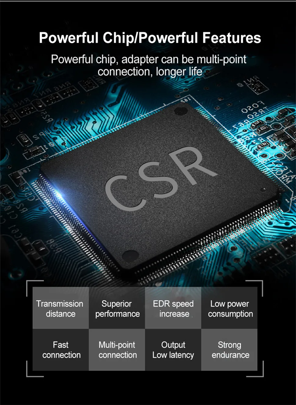 YKSO Wireless Bluetooth Transmitter Audio Receiver 3.5mm Multipoint Stereo Adapter Car For PC TV Speaker (2)
