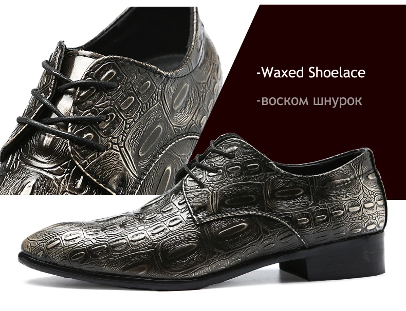 Mens Oxfords Shoe Formal Casual Shoes Men Size 46 Oxfords Pu Leather Emboss Crocodile Men Casual Shoes Leather Lace Brogues Shoe (17)