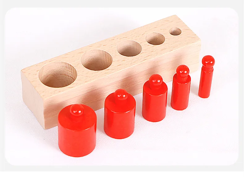 Монтессори материалы Детские деревянные игрушки красочные гнездо цилиндрический блок для детей образовательные дошкольного раннего обучения игрушки