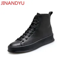 New Black Mens Casual Shoes Genuine Leather High Top Shoes men Lace Up Ankle Boots for Men Fashion Footwear White Shoes цена New Black Mens Casual Shoes Genuine Leather High Top Shoes men Lace Up Ankle Boots for Men Fashion Footwear White Shoes цены онлайн
