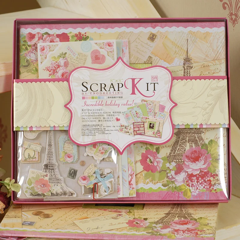 Buy ENOGREETING floral diy photo album kit with paper