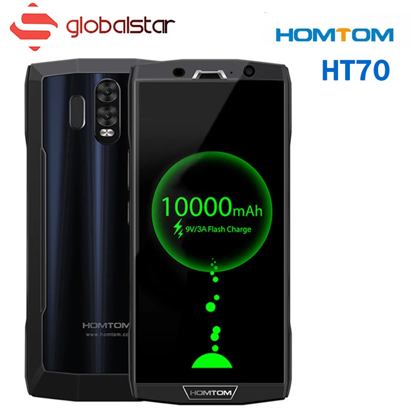 HOMTOM HT70 10000 мАч смартфон 6,0 "HD + 18:9 Экран 4G B Оперативная память 6 4G B Встроенная память mtk6750t восемь ядер 16MP + 5MP двойной камеры 4G LTE Мобильного