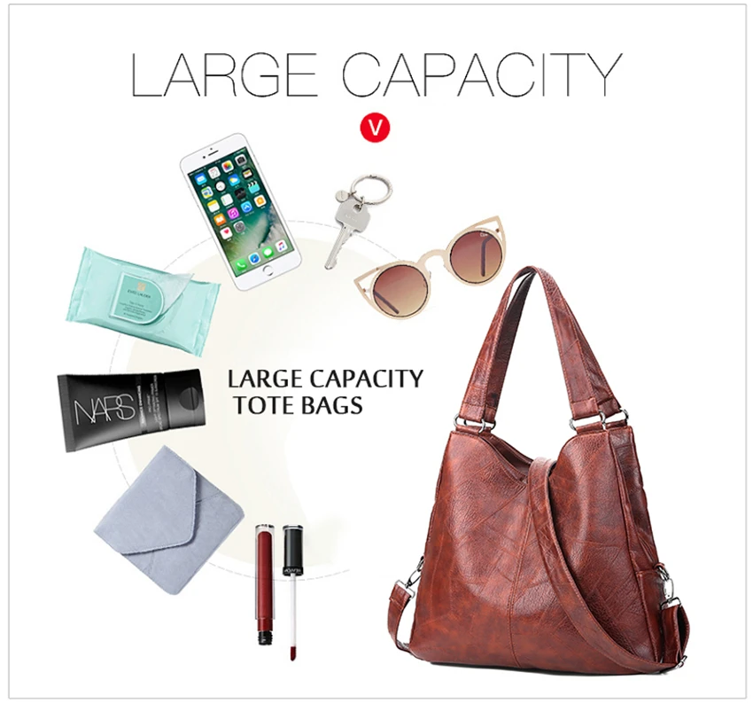 Модные женские сумки высокого качества, женские сумки Хобо на одно плечо, винтажные одноцветные сумки с несколькими карманами