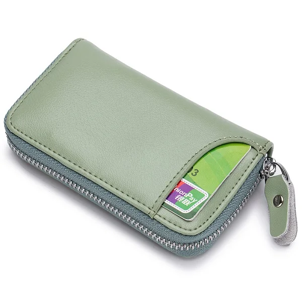 Lomelobo мужской кошелек для ключей из спилка с узором Личи, женский многофункциональный кошелек для монет, мужские сумки на цепочке для автомобиля, держатель для карт - Цвет: Green