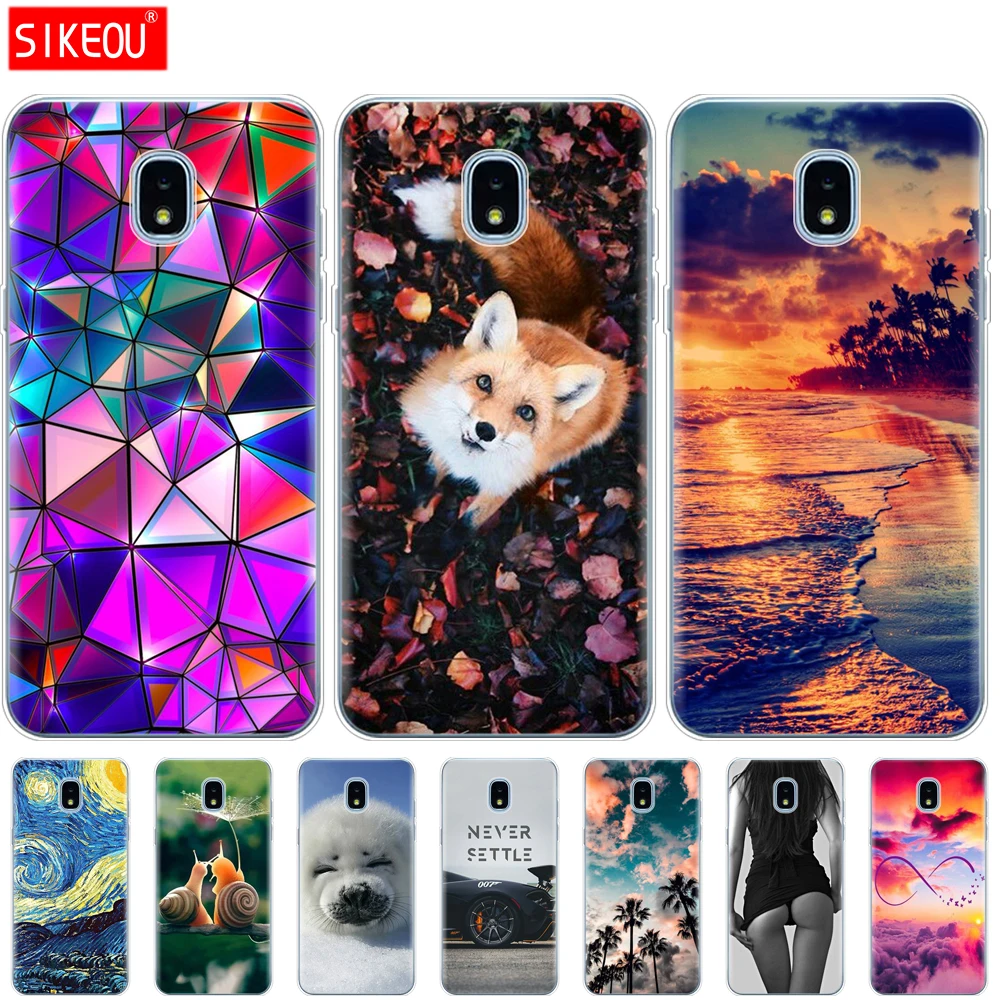 

Case For Samsung Galaxy J3 2018 Case Soft TPU Silicone Coque Cover For Samsung J3 2018 SM-J337UZKAXAA SM-J337 USA Version Back