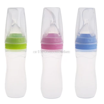 

Baby Toddler Leak-proof Food Dispensing Spoon Juice Cereal Feeding Bottle 120ml Bottle Food Supplement Rice Cereal Bottle