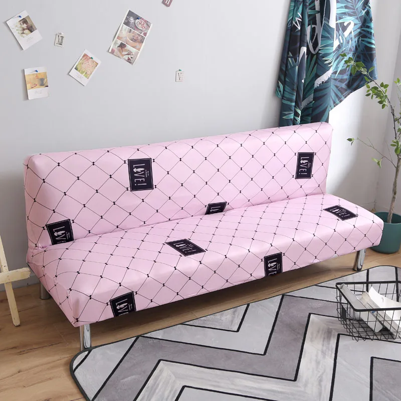 Геометрический стрейч без подлокотника складной диван-кровать Чехол все включено диване чехол Slipcover Противоскользящий диван защитный чехол - Цвет: Color3