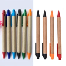 1/50 шт деревянные шариковая ручка с зажимом ECO Содружественный Рециркулированный Бумага шариковая ручка