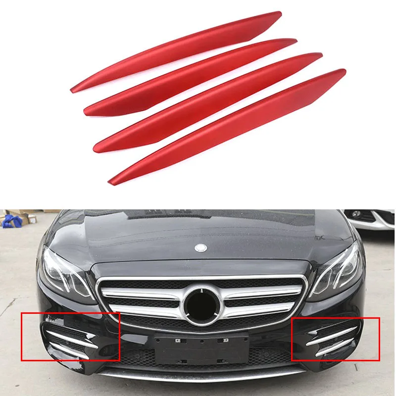 

Red Front Fog Lamp Light Cover Strip Trim Fit for mercedes benz accessories E W213 Class