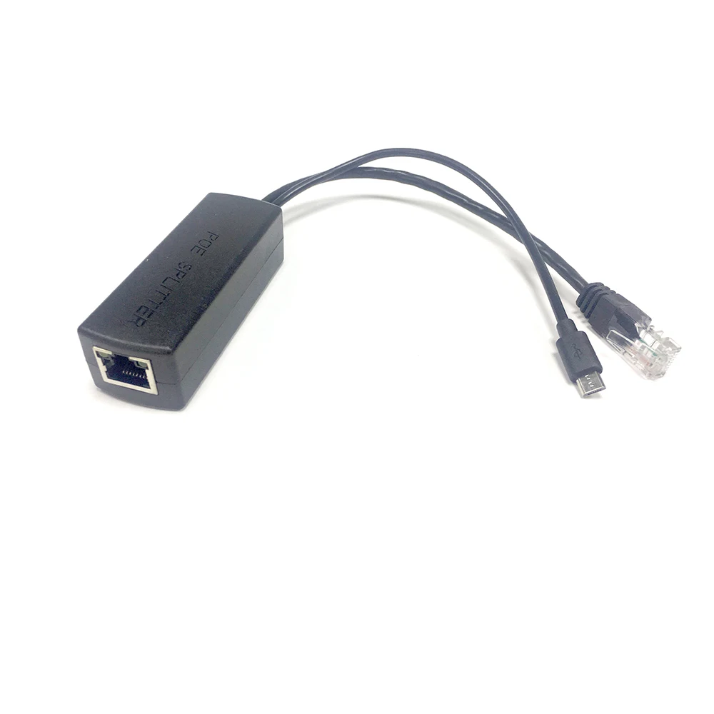 IEEE 802.3af Micro USB Активный сплиттер POE питание по Ethernet 48 В до 5 В 2.4A для планшетов Dropcam или Raspberry Pi