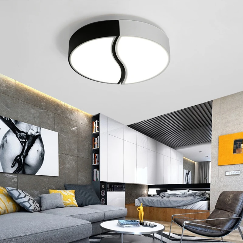 Japanese Round Geometry Simple Black White led Metal Iron Circular Bed Room Lighting Modern Home Light Lamp Ceiling For Bedroom Japanese Round Geometry Simple Black White led Metal Iron Circular Bed Room Lighting Modern Home Light Lamp Ceiling For Bedroom
