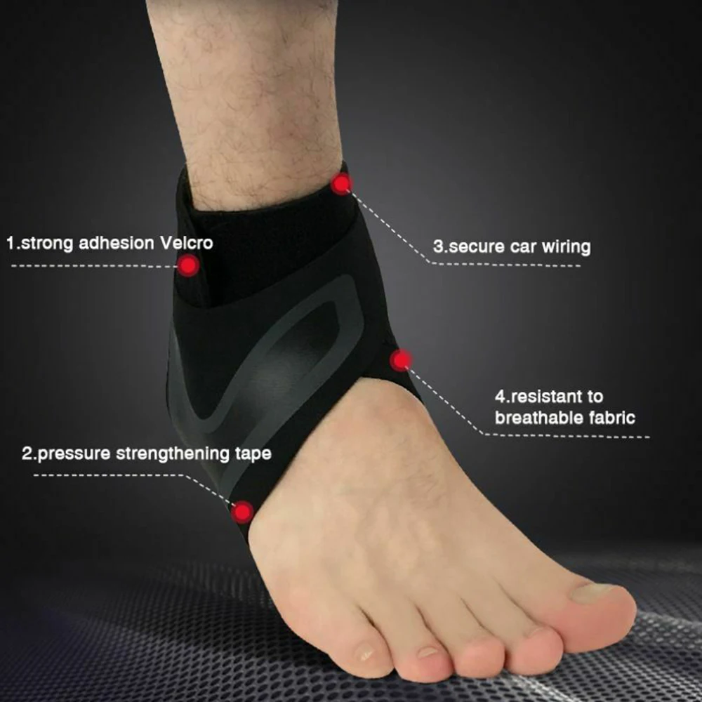

Elastic Sports Brace Feet Care Foot Support Guard Bracers Ankle Protector Adjustable 1PC