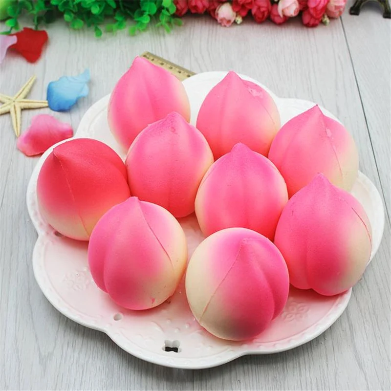 

1 Pcs Peach Phone Straps Slow Rising Soft Squeeze Stuffed Toys Phone Decor Charms Mobile Phone Straps Reliever Stress Gift