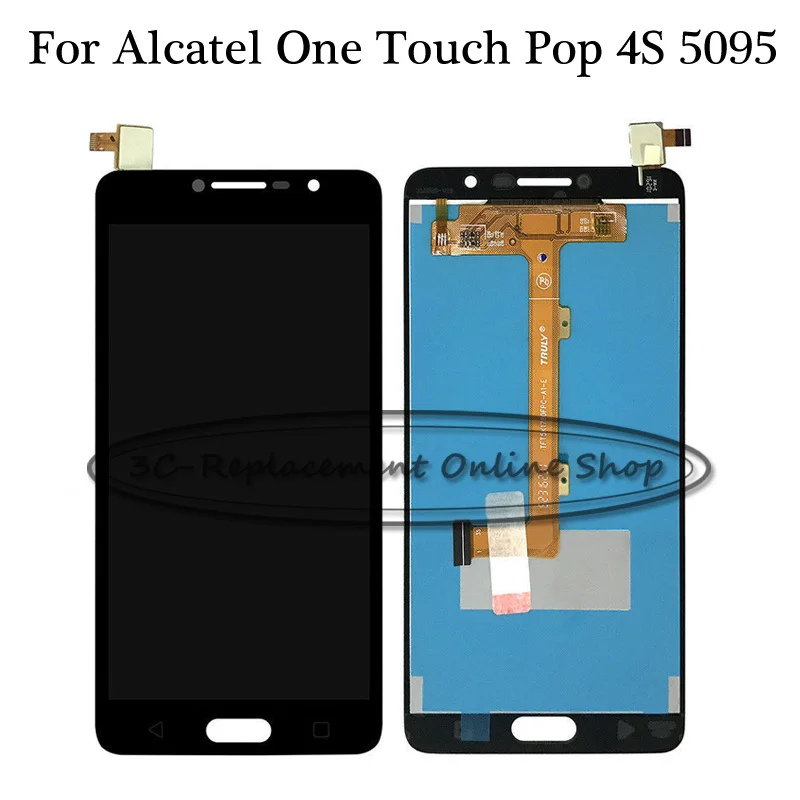 Для Alcatel One Touch Pop 5095 OT5095 5095B 5095I 5095K 5095Y 5095S 5095L Полный ЖК дисплей + кодирующий