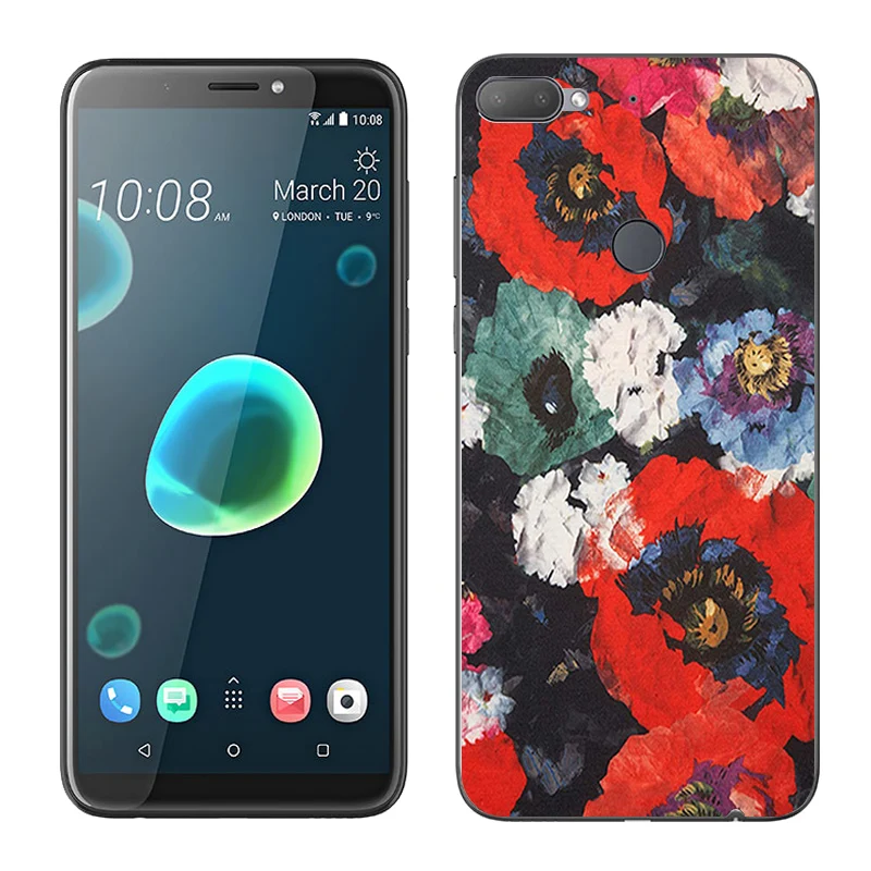 Для HTC Desire 12 + Мягкий ТПУ чехол для телефона 6 0 дюймов Plus необычная нарисованная