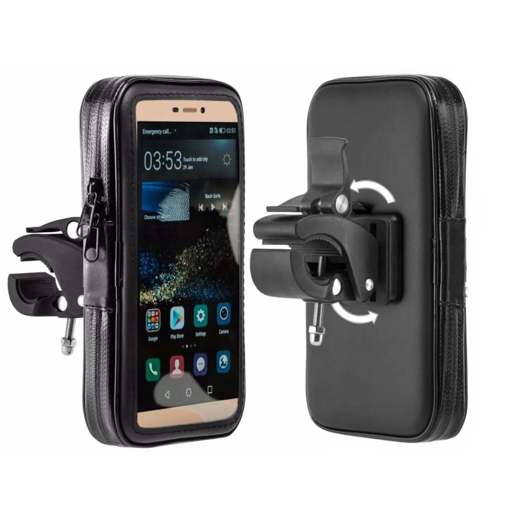 Tanie 360 obracanie wodoodporna torba uchwyt na telefon do motocykla stojak klip wspornik obsady dla iPhoneX 8 7Plus 6 S9 S8 plus soporte movil moto