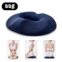 AAG Bamboo Charcoal Seat Cushion Round Shape Memory Foam Seat Cushion Ergonomics Orthopedic Ring Cushion Travel Cushion Seat