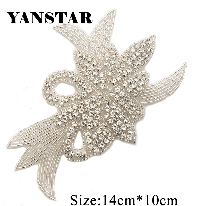 YANSTAR 5 шт оптом со стразами с аппликацией свадебное платье створки шитье на лента для свадебных платьев свадебное платье аксессуар YS903