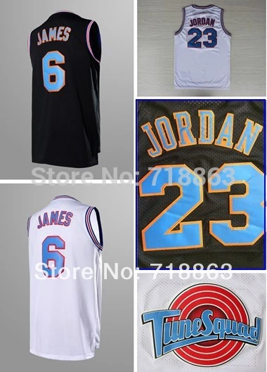 23 Michael Jordan Space Jam Jersey White, Cheap Basketball Jerseys Tune  Squad Jersey LOONEY TOONES New REV 30 Embroidery Logos - AliExpress