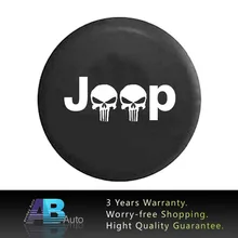 Skull Spare Wheel Tire Tyre Cover Case Protector 15″16 “17” For Jeep Wrangler JK 2/4DR