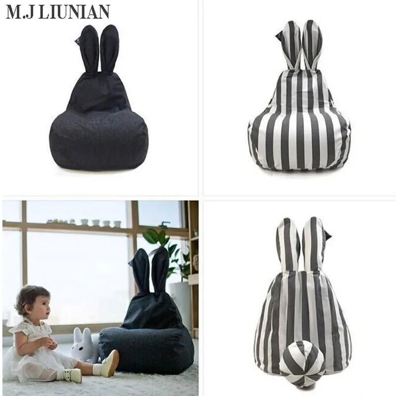Hot Children Simple Stripes Sofa Newest Rabbit Baby Chair Seat With Filler High Quality Kids Sofas Seats Casual Bean Bag Hot Children Simple Stripes Sofa Newest Rabbit Baby Chair Seat With Filler High Quality Kids Sofas Seats Casual Bean Bag