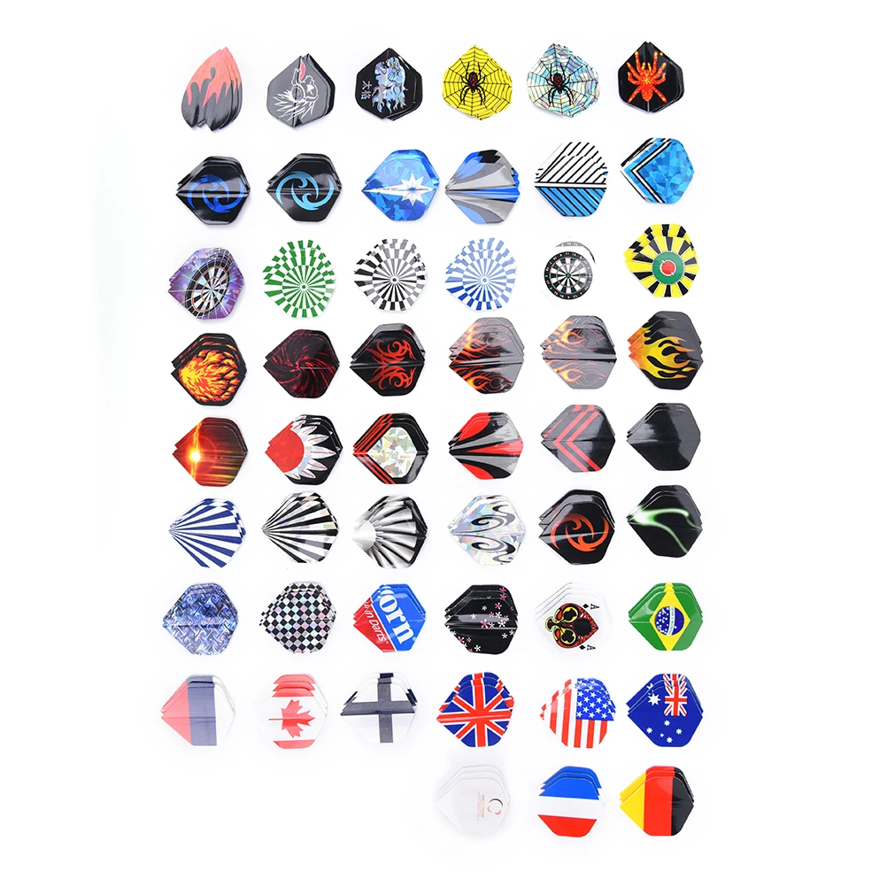 60pcs/lot dart flights in 20 kinds of patterns darts fin feather accessory BSCA 