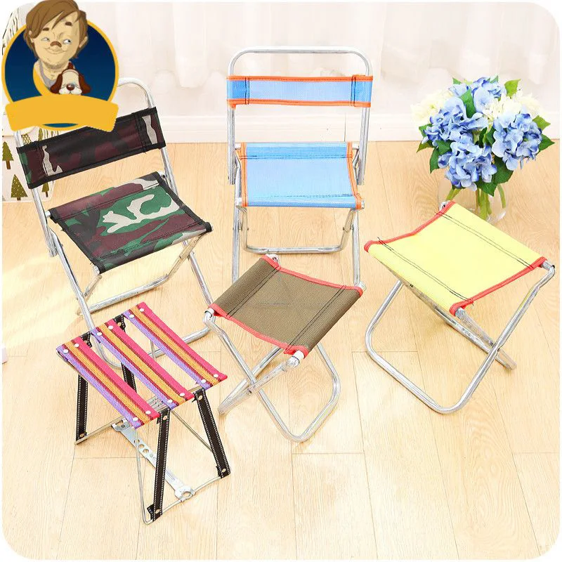 

Stainless Steel Portable Folding Chair Camping Outdoor Tools Fishing Chairs BBQ Beach Breathable Stool